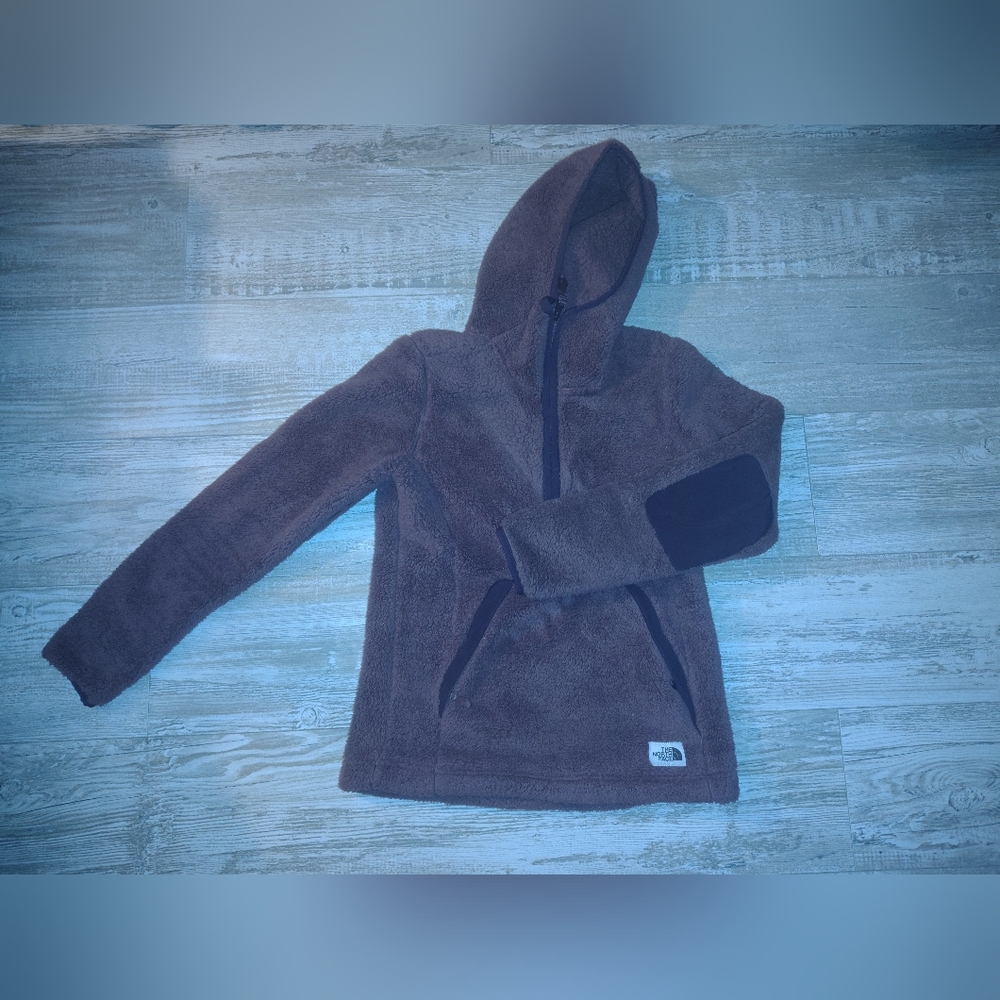 The North Face Burgundy Hooded Fleece Pullover